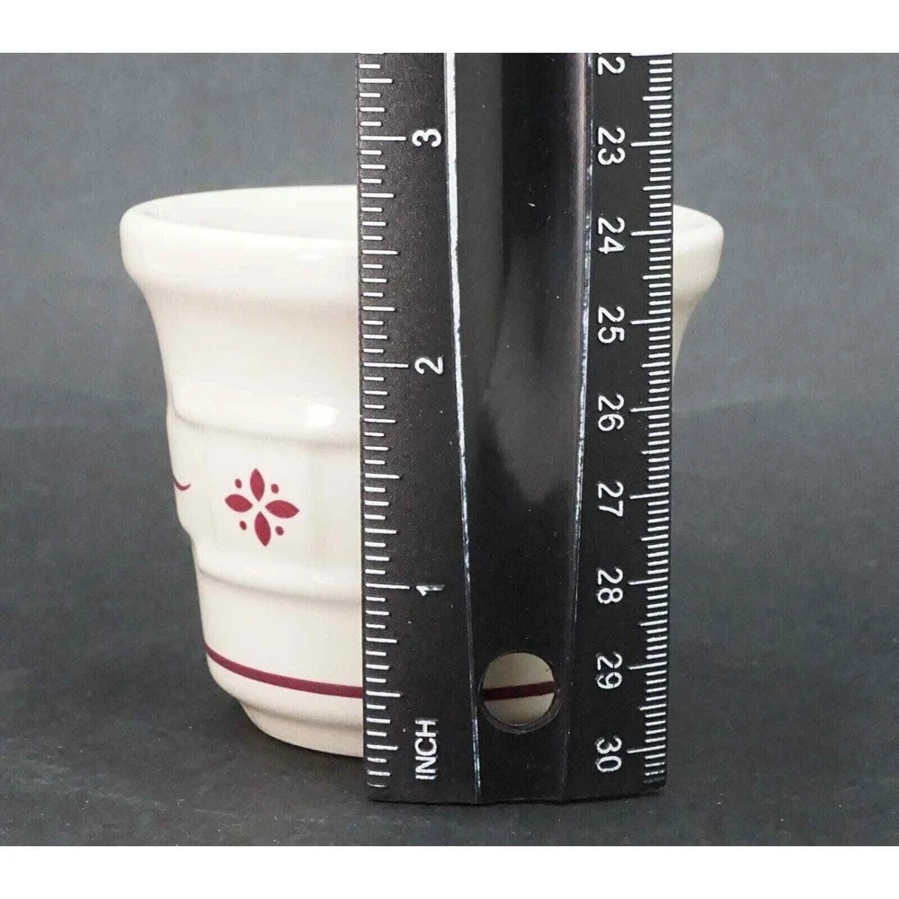 Longaberger Pottery Woven Traditions Traditional Red Votive Candle‎ Holder USA